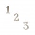 4 Inch Solid Brass Satin Nickel Finish House Numbers